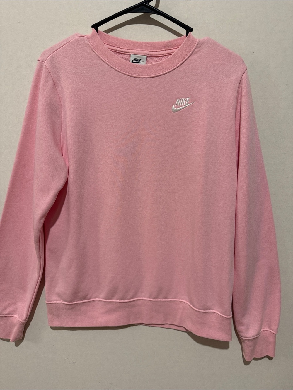 Nike Pink Crewneck Sweatshirt with White Swoosh